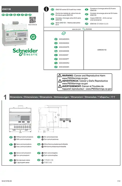 schneider施耐德iEM3150 - 说明书